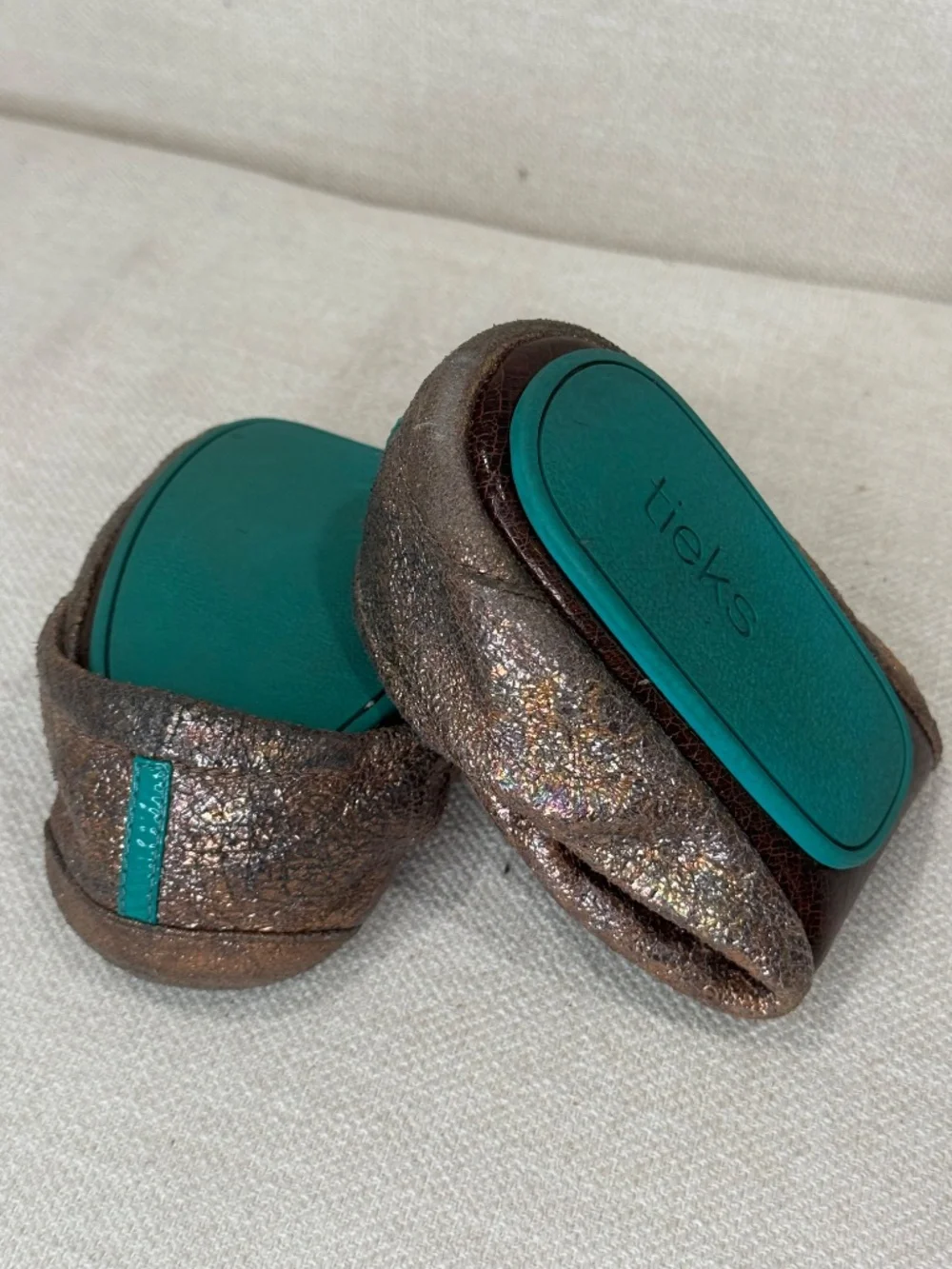 Wild Copper Tieks Size 8 Ballet Flats